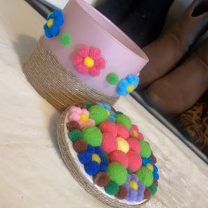 Handmade repurposed candle jar